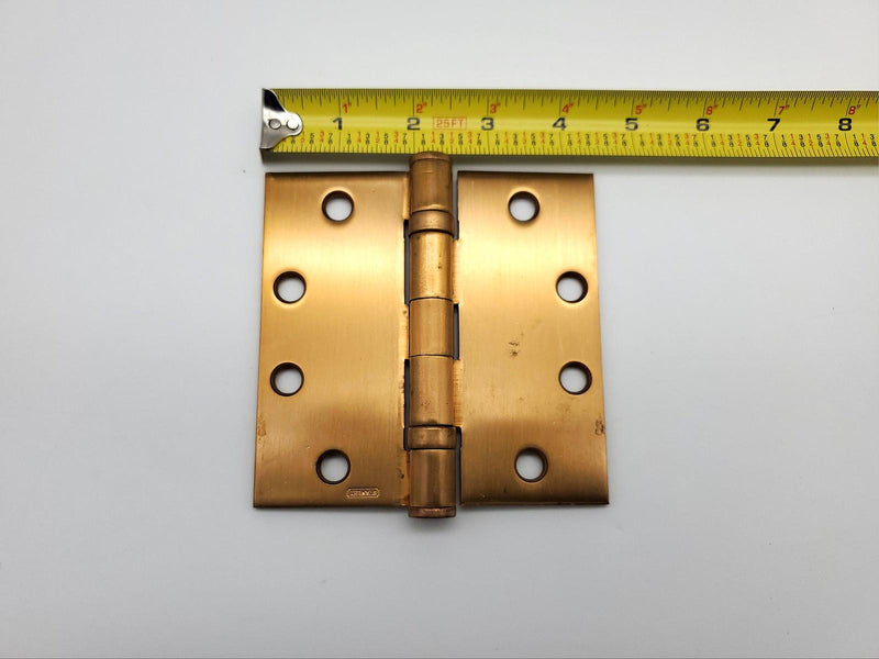 3x Stanley FBB191 Door Hinges Std Weight Satin Bronze 4.5" x 4.5" Full Mortise