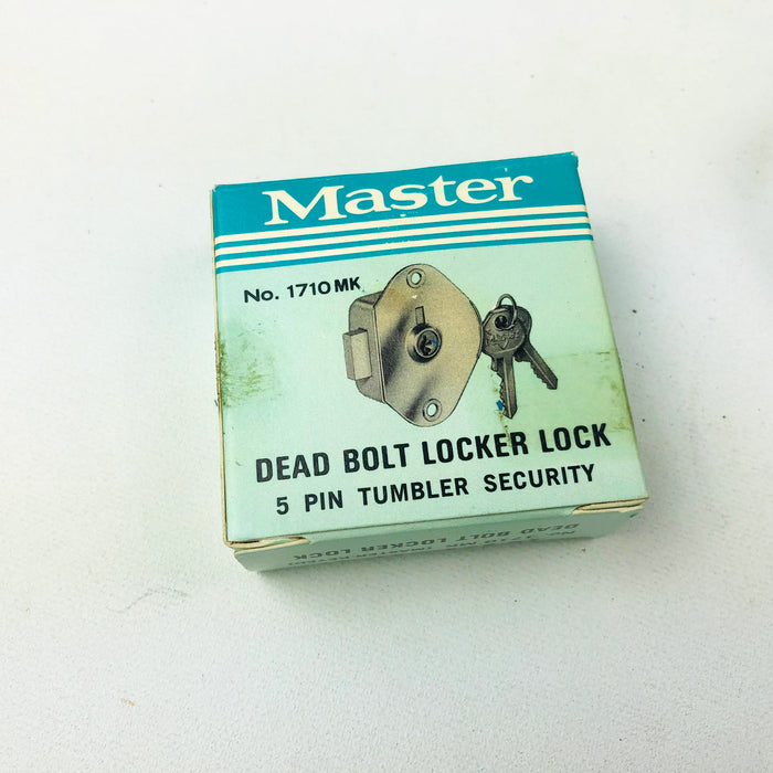 Master Lock Locker 1710MK Master Keyed Manual Dead Bolt 5-Pin 2 Keys New NOS