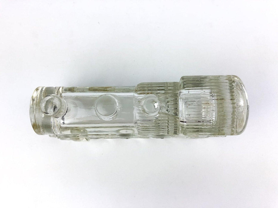 Vintage Glass Train Engine #1028 Locomotive Candy Container Clear No Bottom 8