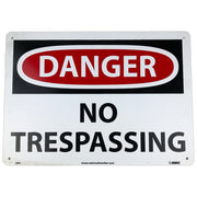 2 Pack Danger No Trespassing Signs Warning Plastic PVC Durable 14" x 10" 1