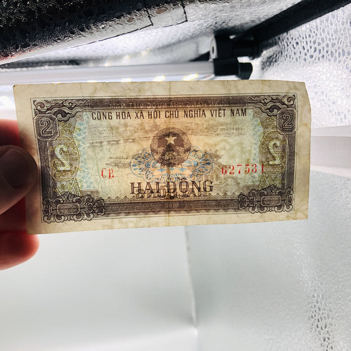 1980 Vietnam 2 Hai Dong Banknote Bank Note CB 627531