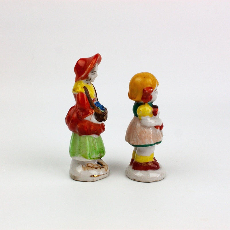 Occupied Japan Figurine Colonial Lady Dutch Girl Holding Baby Doll 3.5 Inches 4