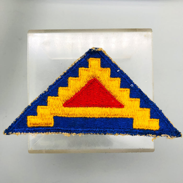 WW2 US 7th Army Patch Full Color Triangle Snow Back Seven Steps Shoulder Sleeve 1