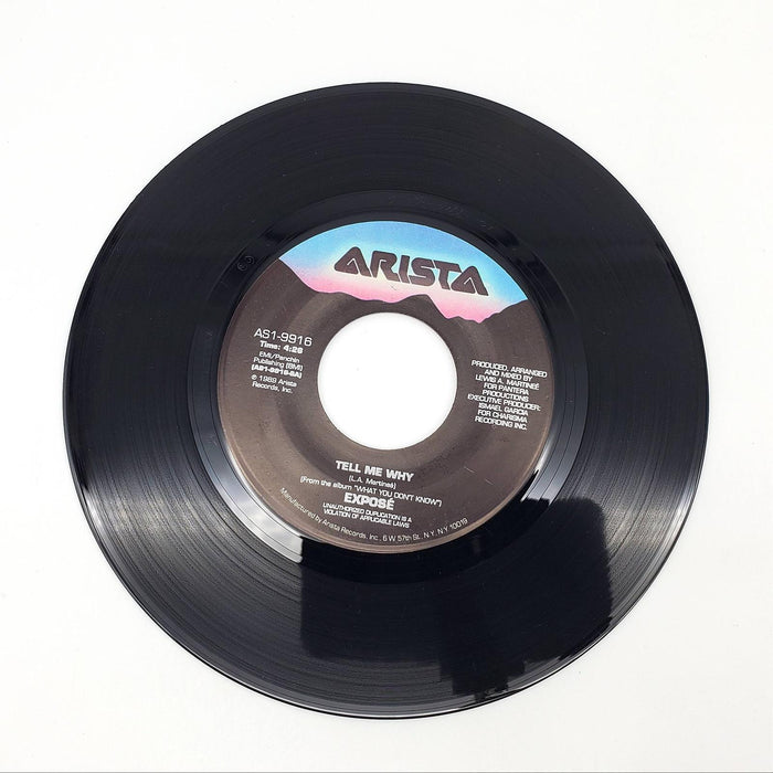 Exposé Tell Me Why Single Record Arista 1989 AS1-9916 3