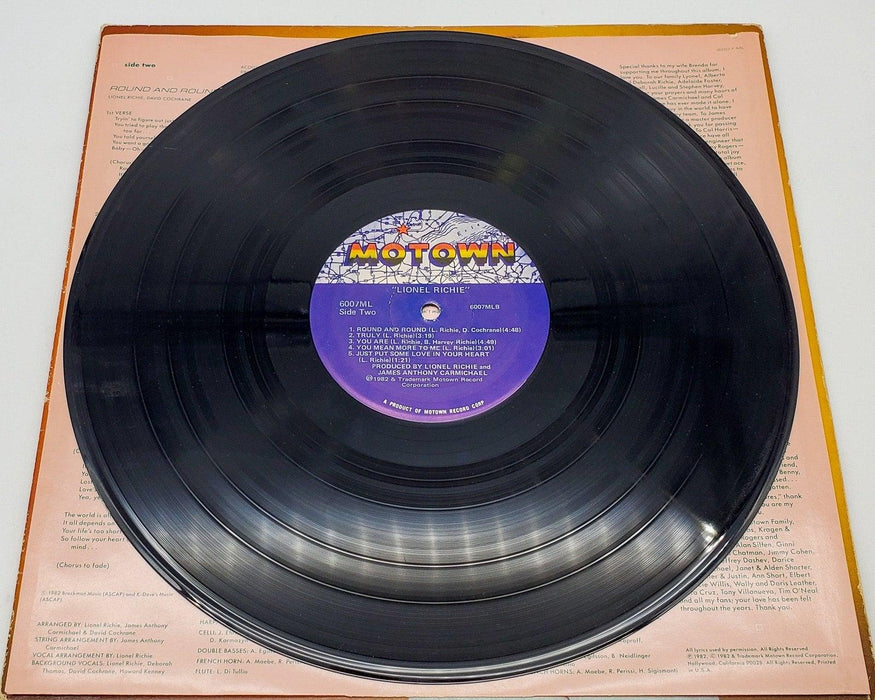 Lionel Richie Lionel Richie 33 RPM LP Record Motown 1982 6007ML 8
