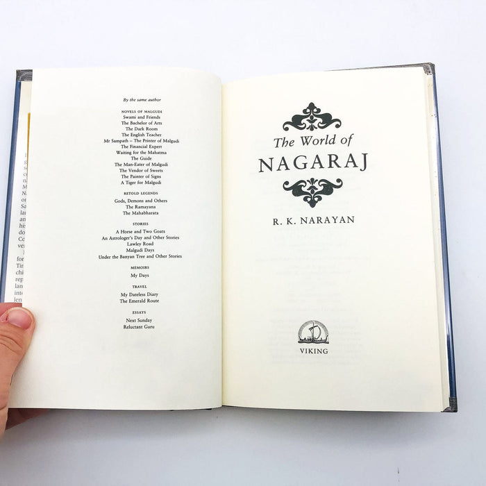 The World Of Nagaraj Hardcover R. K. Narayan 1990 Sanskrit sage 1st Edit Ex Libr 7