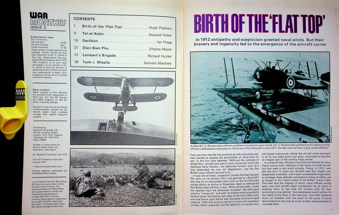 War Monthly Magazine Aug 1974 #5 Birth Flat Top Tank vs Missile Dien Bien Phu 4