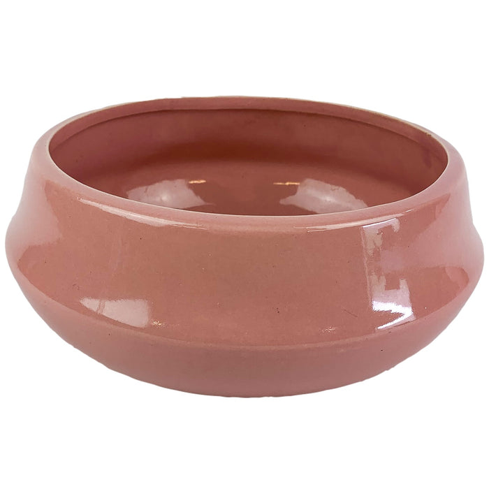 Vintage Cookson Pottery Dusty Rose Pink Round Planter CP USA 28 1