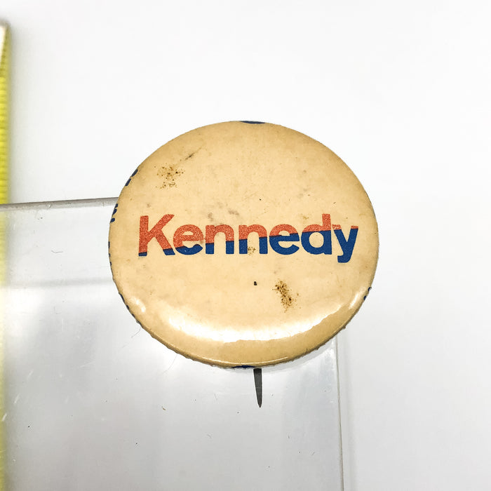 Vintage Kennedy Pinback Button Be-In Buttons Houston Texas White Blue Red 1