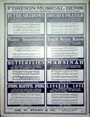 Sheet Music In The Shadows Herman Finck 1910 Lew Fields Show Broadway Theatre 3