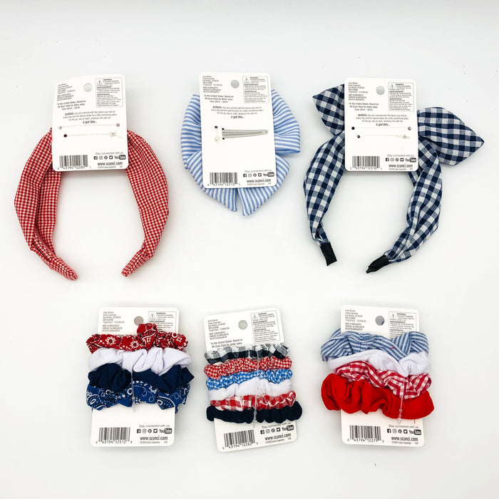 17-Piece Scunci Scrunchies Hair Ties Headbands Lightweight Summer Wear Picnic