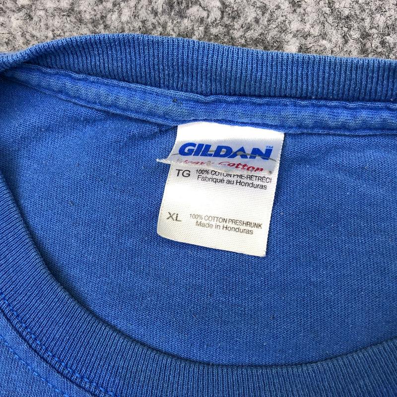 Vintage Ravenna Ohio T Shirt XL Gildan Blue Cotton Raven Pride Fear The Claw