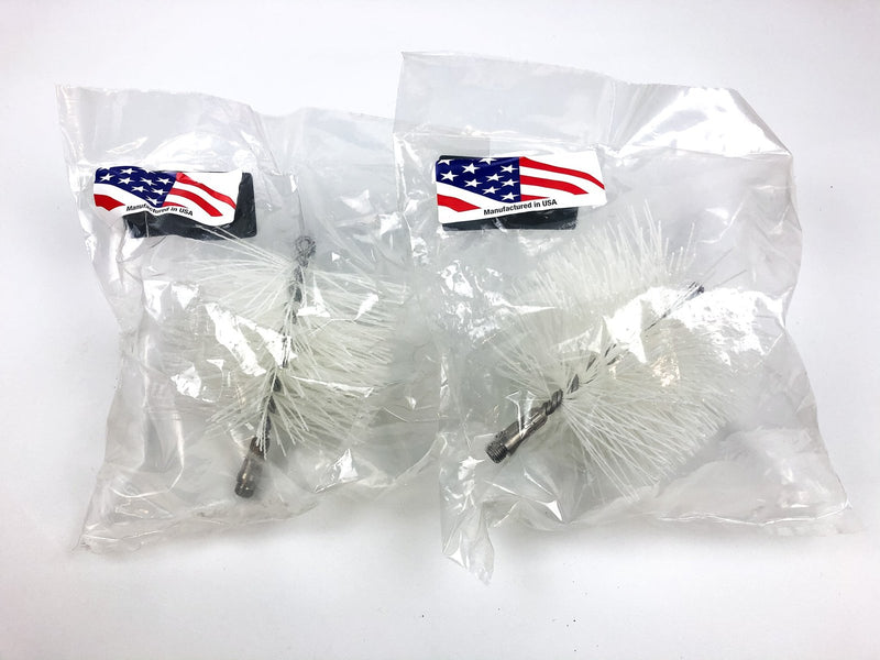 2pk Nylon Tube Brush 6" Single Spiral Food Grade SS Stem Nipple Schaefer 42622 1