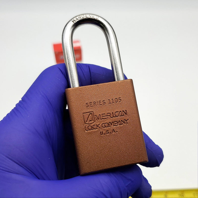 American Lock Padlock 1106D Solid Body 1.5" Shackle Dark Bronze Color USA Made