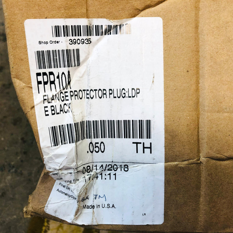 Raised Face Flange Protector Cover 10 ANSI Pipe Size Black Polyethylene PE 50ct