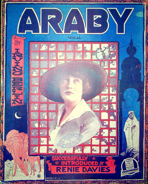 Sheet Music Araby Vocal Irving Berlin Renie Davies 1915 Abarbelle WW1 Song 1