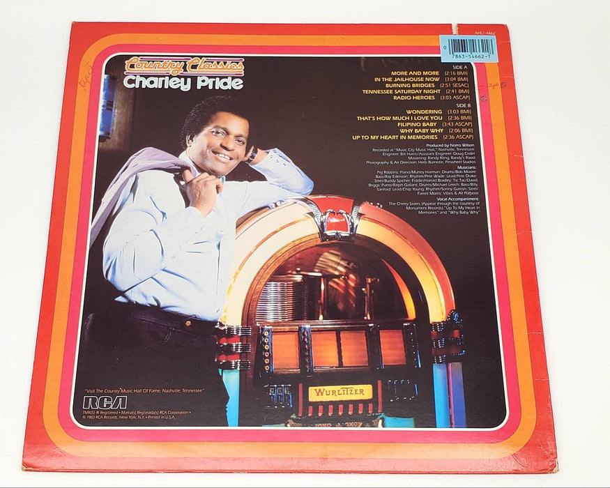 Charley Pride Country Classics LP Record RCA 1983 AHL1-4662 2