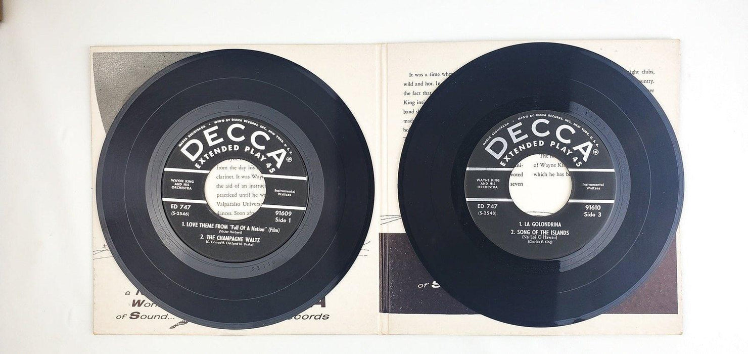 Wayne King & His Orchestra Waltz Dreams 45 RPM Double EP Record Decca ED-747 5