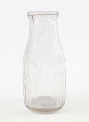 The Akron Pure Milk Co. One Pint Milk Bottle - Clear Glass Akron Ohio | Embossed 3
