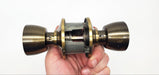 Schlage Door Knob Antique Brass Passage Latch 609 Bell F10N 2-3/8 & 2-3/4in NOS 3