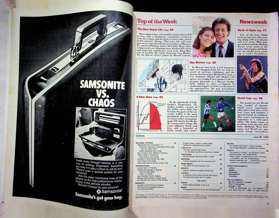 Newsweek Magazine Jun 26 1978 Princess Caroline Wedding CIA Spy Russia Espionage 2