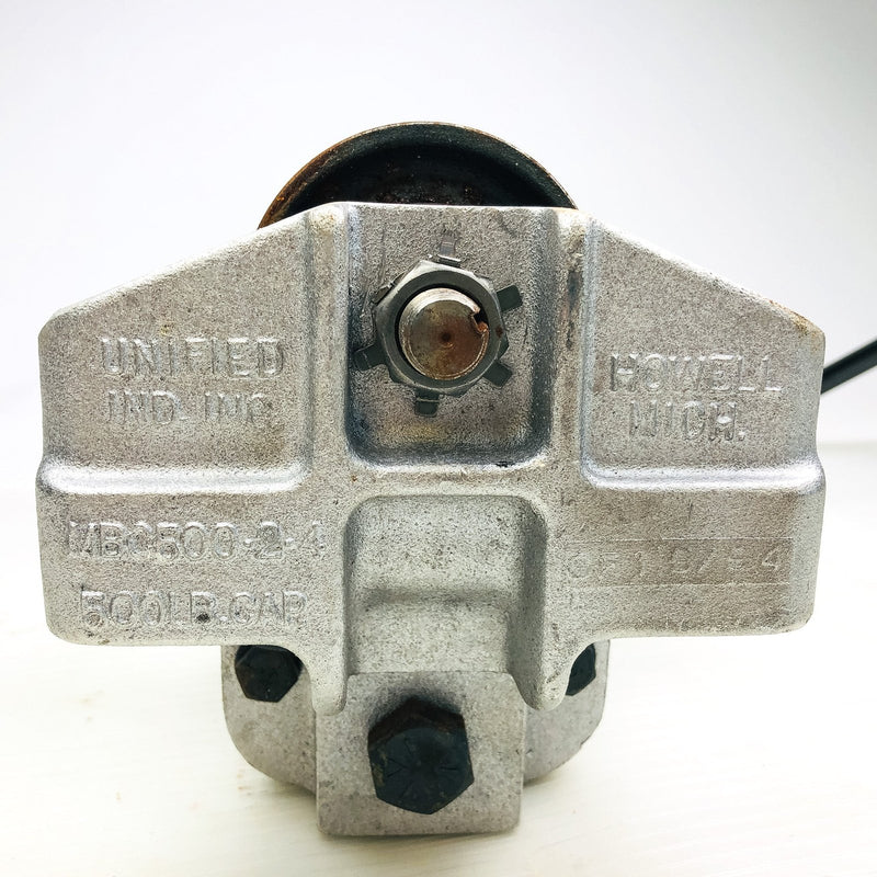 Unified Industries 2 Wheel Trolley Track Rail With 4 Guides 500 LB MBC500-2-4 4