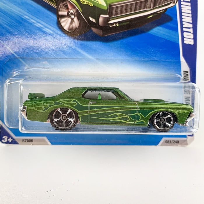 Hot Wheels Green w/ Flames '69 Cougar Eliminator Muscle Mania '10 Diecast New 1