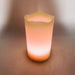 Flameless LED Glo-Candle Rainbow Wax Pillar No Flame Fire Melted Edge Remote 6" 10