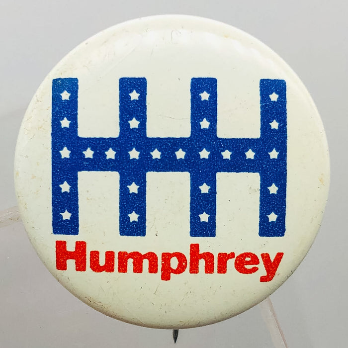 Hubert Horatio Humphrey HHH Stars Button Pin 1" Presidential Campaign Politics 5