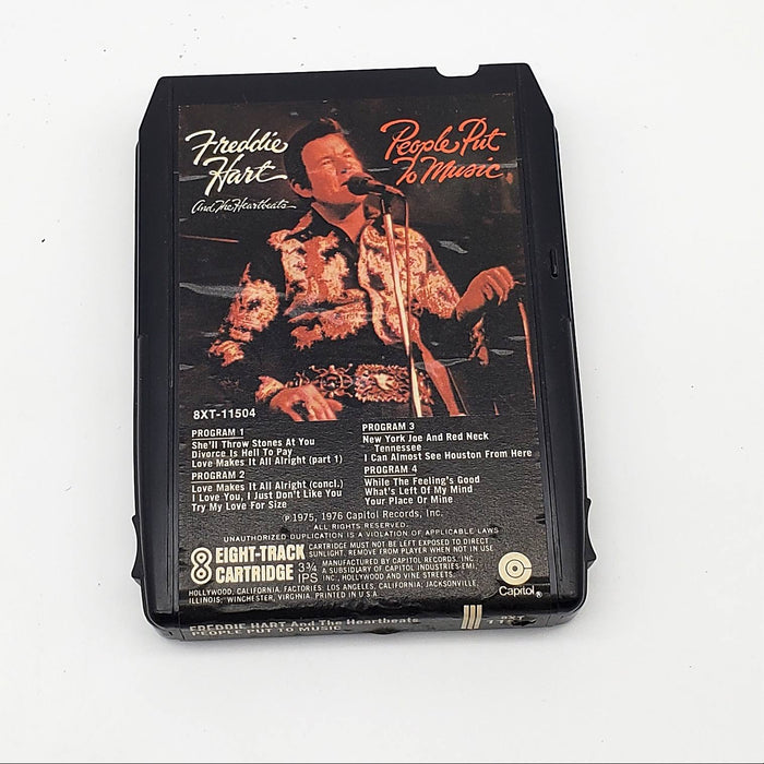 Freddie Hart & The Heartbeats People Put To Music 8-Track Tape 1976 Club Edition