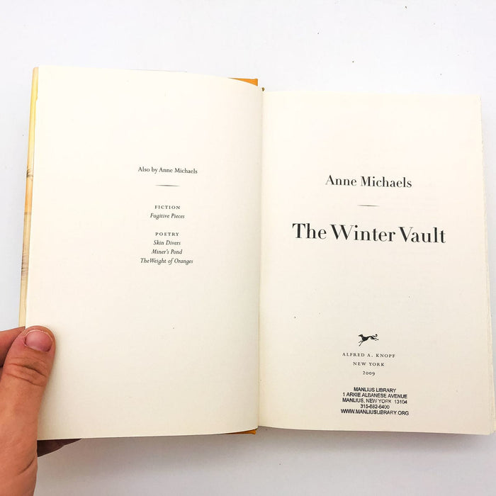 The Winter Vault HC Anne Michaels 2009 Psychological Engineers Aswan Dam Love 7