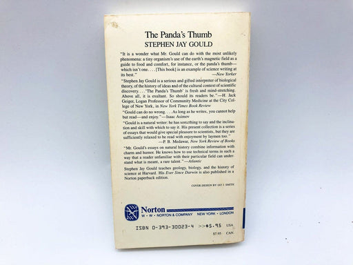 The Panda's Thumb Paperback Stephen Jay Gould 1982 Biological Theory History 2