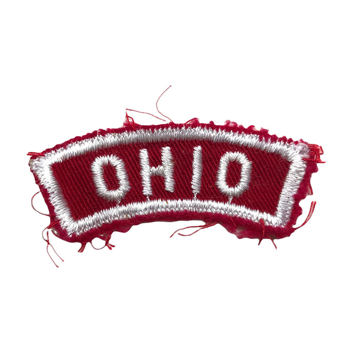 Boy Scouts Ohio State Patch Red White Community Strip Badge Uniform Small 1