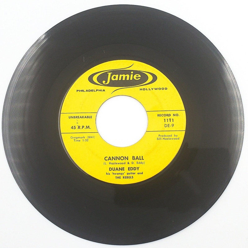 Duane Eddy His Twangy Guitar & The Rebels Cannon Ball 45 RPM Single Record 1958 1