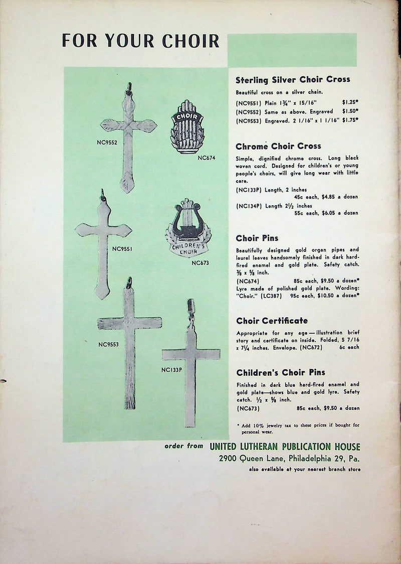 Journal of Church Music Magazine Apr 1959 Marriage Music Trinity Season Fryxell 2