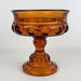Indiana Glass Compote Candy Dish Kings Crown Amber Orange Pedestal 5.25" Tall 3