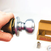Yale Passage Closet Door Knob LF5301 Litchfield 380BN 26D Satin Chrome New NOS 3