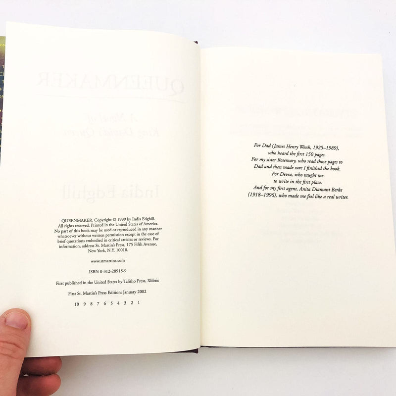 Queen Maker Hardcover India Edghill 2002 Queen Michal King David Biblical 1st Ed 8