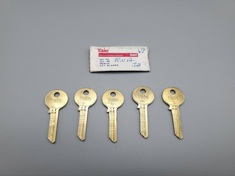 5x Yale RN12 Key Blanks JB Keyway Nickel Silver 6 Pin NOS 3