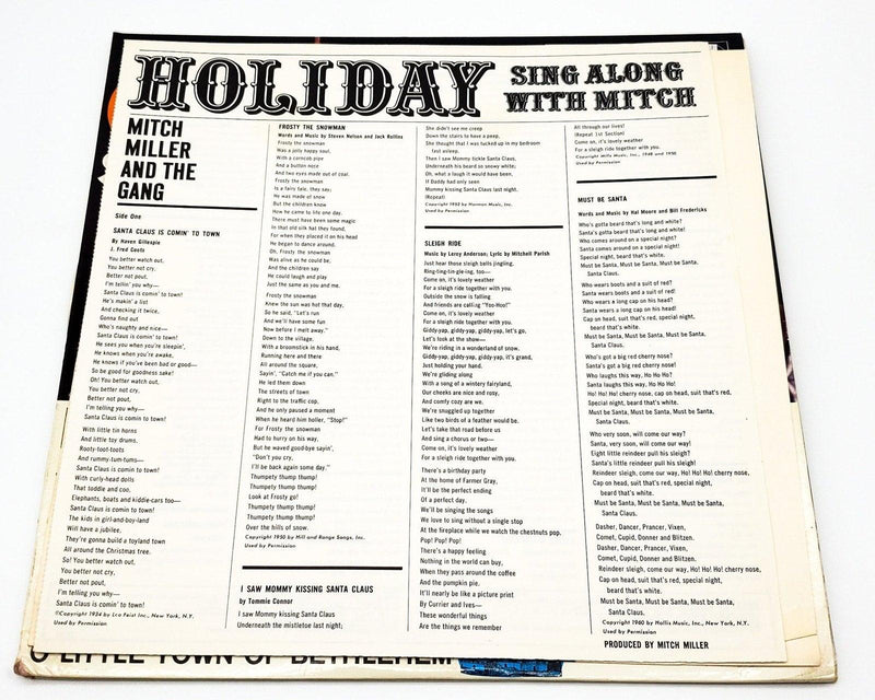 Mitch Miller And The Gang Christmas Sing-Along 33 RPM LP Record Columbia 1958 5