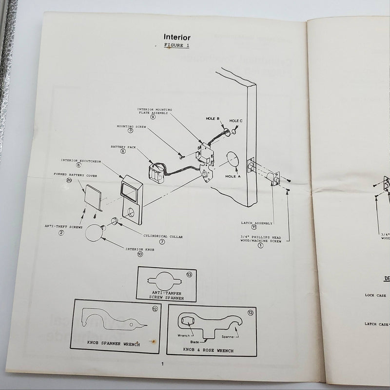 Yale Touch Code Door Knob Entry Lock 2150 Oiled Bronze 2-3/4" BS Missing PCs
