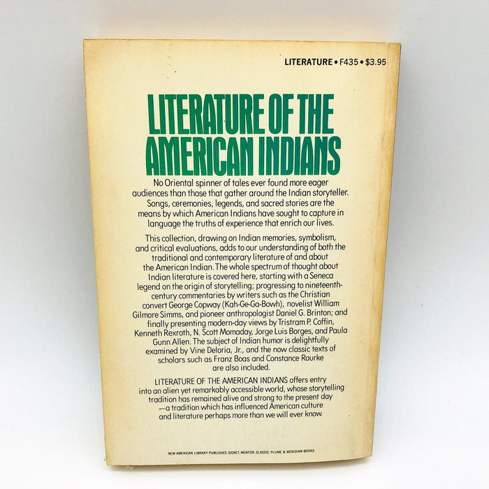 Literature Of The American Indians Paperback Abraham Chapman 1975 Memories 1st E 2