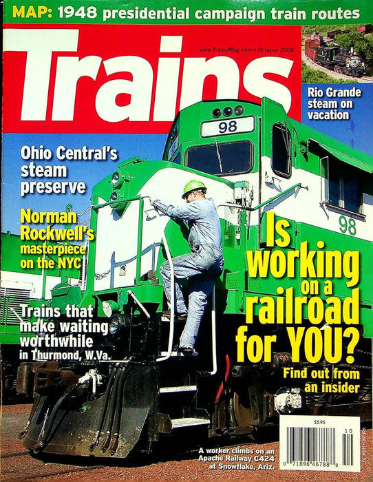 Trains Railroading Magazine October 2008 Vol 68 No 10 Working Railroad For You?