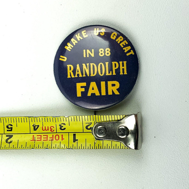 Portage County Ohio Randolph Fair Button Pinback U Make Us Great in 88 Blue 4
