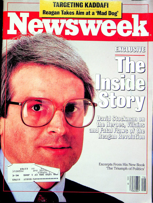 Newsweek Magazine April 21 1986 Reagan David Stockman John Le Carre Perfect Spy