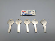 5x Yale R381 1/2 Key Blanks Flat Steel Vintage USA Made NOS 3