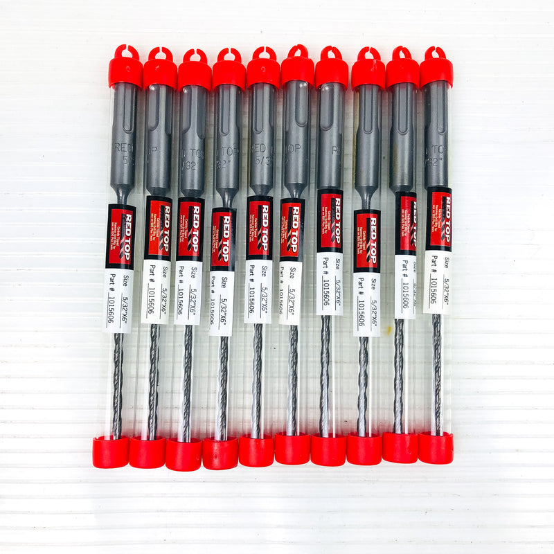 Hammer Drill Bit 5/32x6 SDS Plus 10-pk Carbide Tip Concrete Masonry 3.5" LOC
