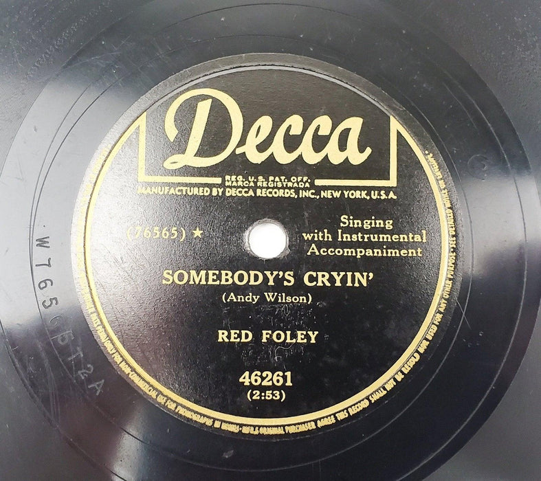 Red Foley Cincinnati Dancing Pig 78 RPM Single Record Decca 1950 1