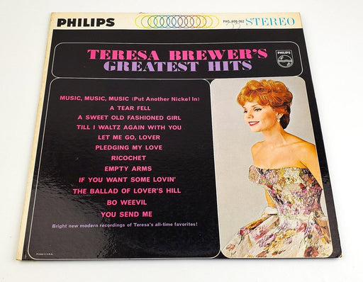 Teresa Brewer Teresa Brewer's Greatest Hits 33 RPM LP Record Philips 1962 1