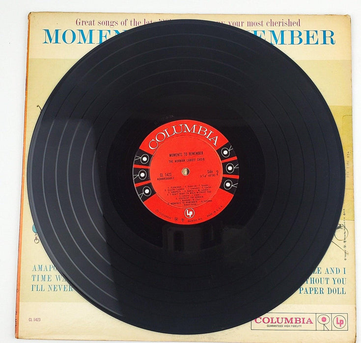Norman Luboff Choir Moments To Remember Record 33 RPM LP CL 1423 Columbia 1960 4